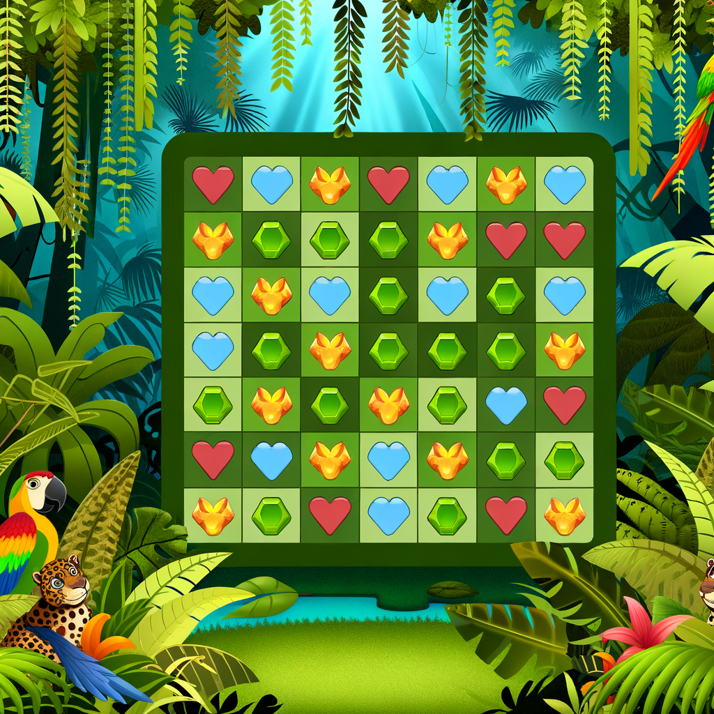 Jungle Match AA: Wild Grid Challenge